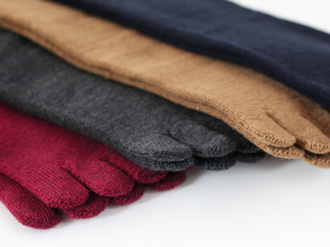 Gluck und Gute 五本指「足の肌着」 絹とウール ロング丈