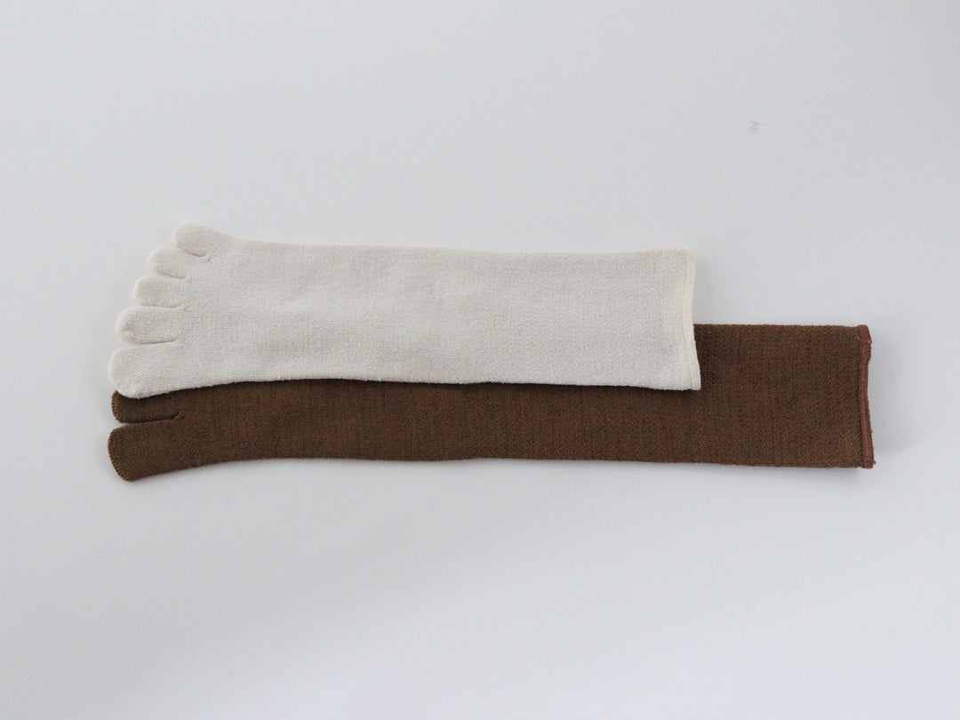 Gluck und Gute 五本指「足の肌着」 絹とウール ロング丈