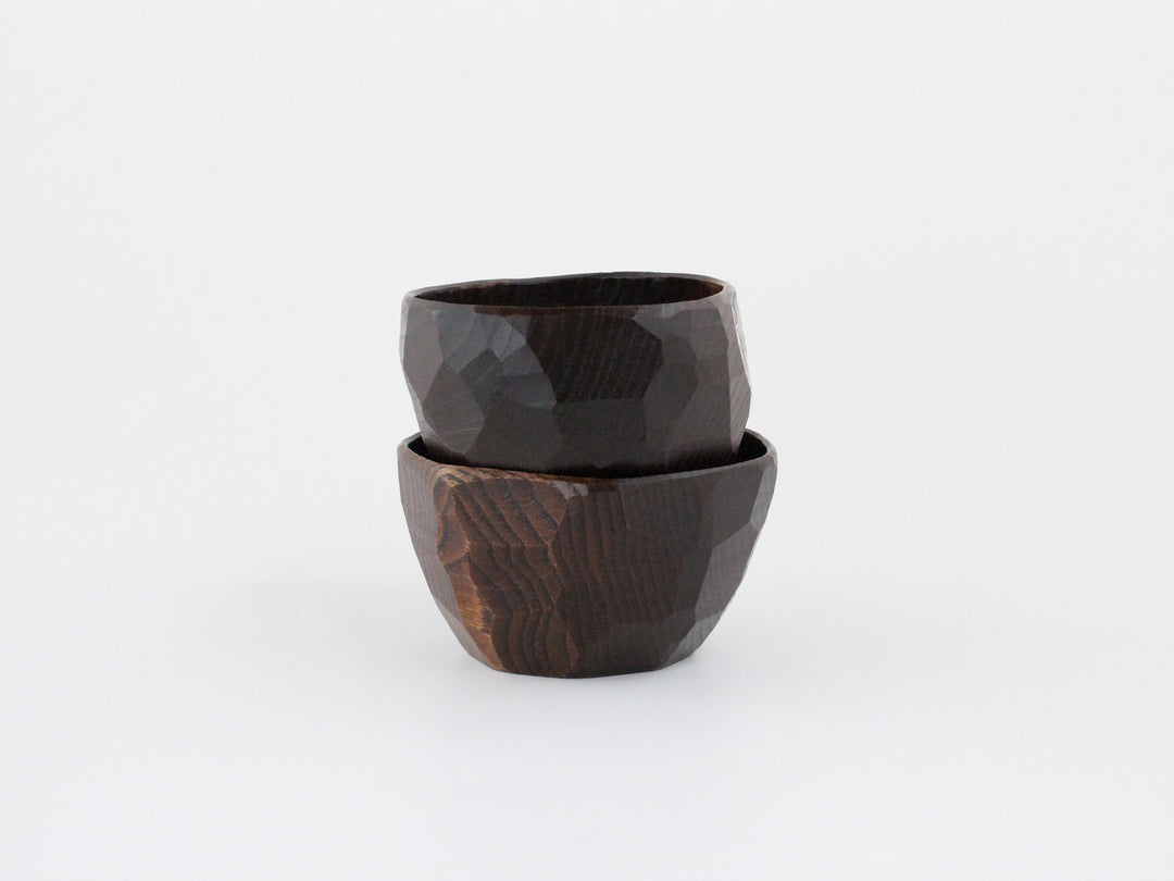 あさとわ　鉈彫り椀　小（栗材）