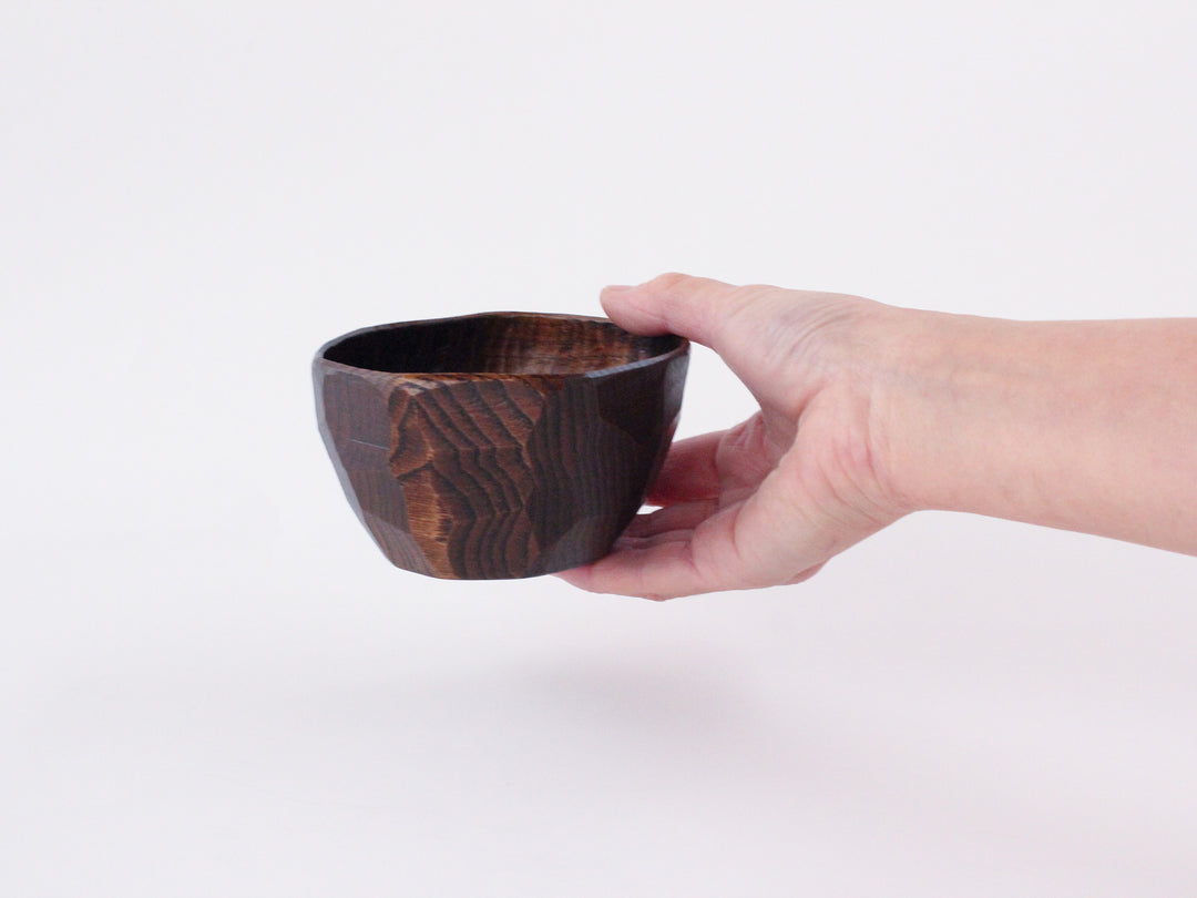 あさとわ　鉈彫り椀　小（栗材）