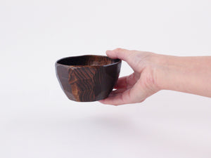 あさとわ　鉈彫り椀　小（栗材）