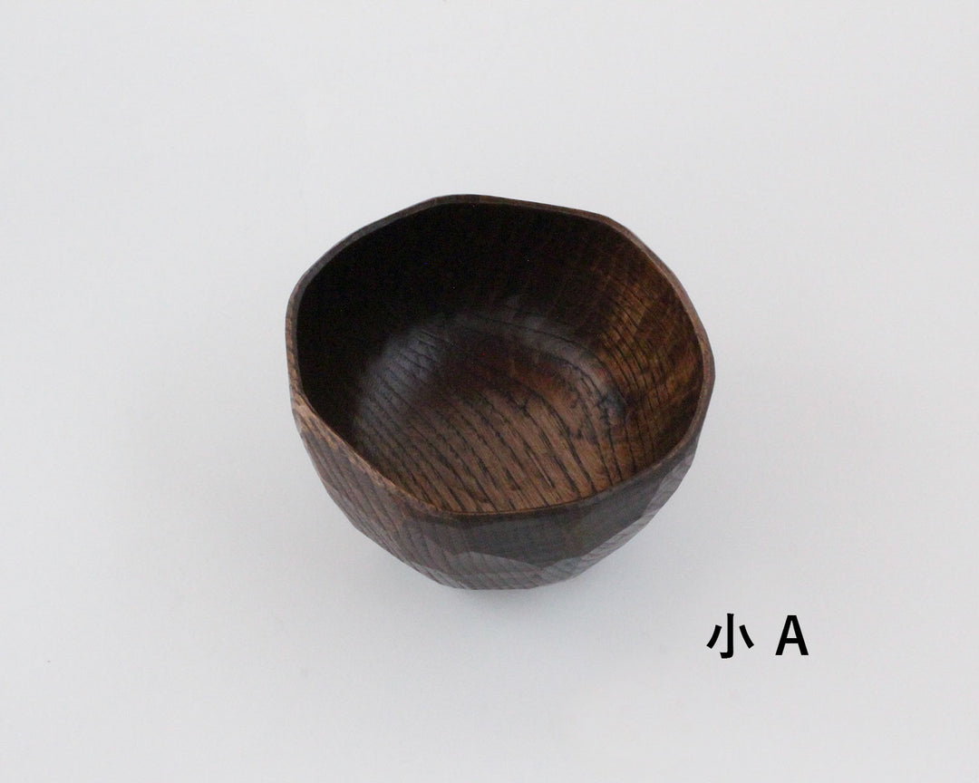 あさとわ　鉈彫り椀　小（栗材）