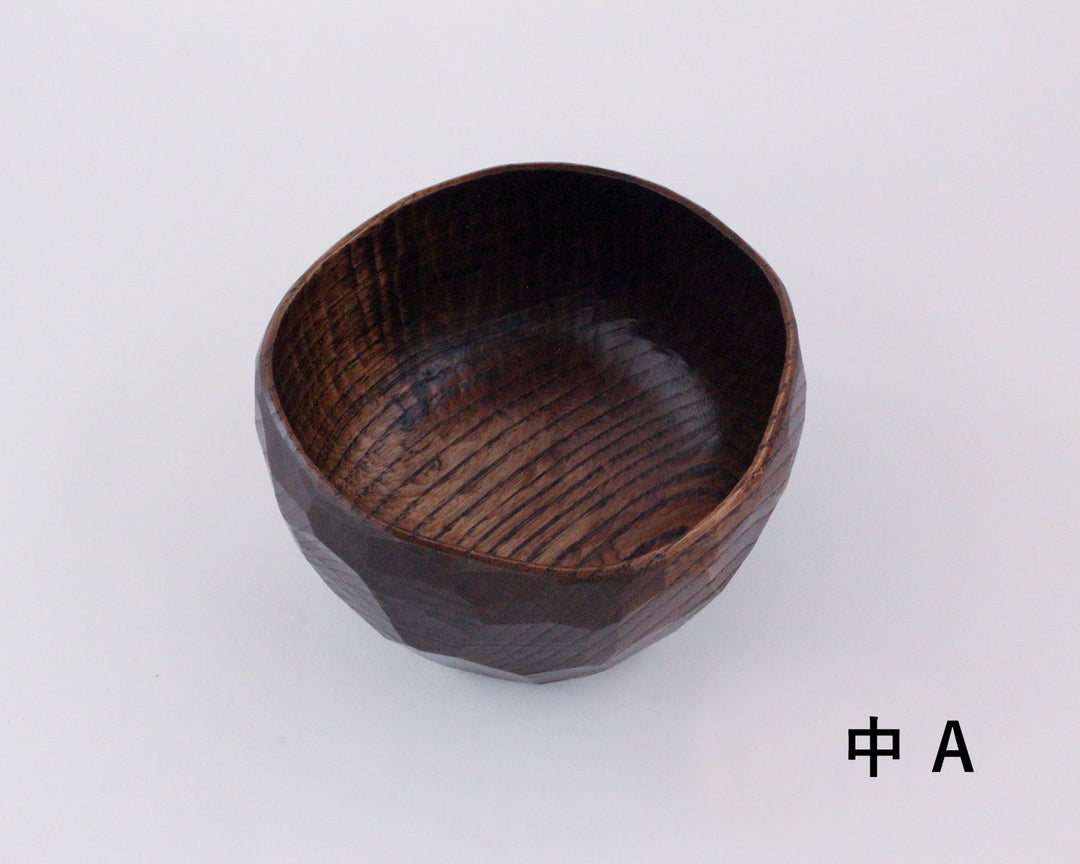 あさとわ　鉈彫り椀　中（栗材）