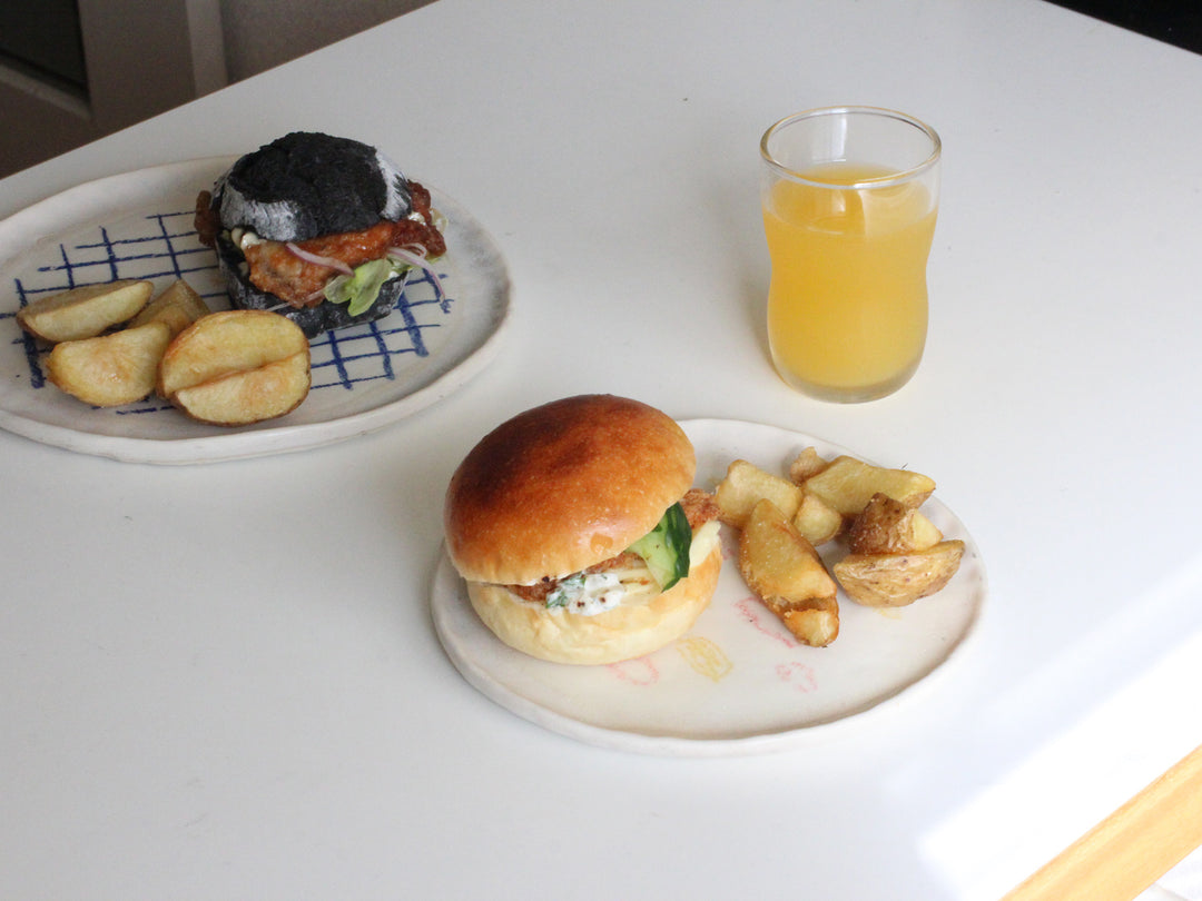 小黒ちはる 8寸皿 チョーク 8-5