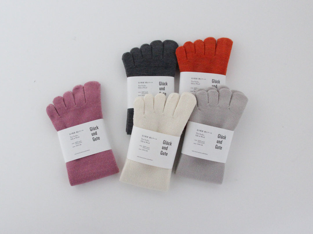 Gluck und Gute 五本指「足の肌着」 絹とウール