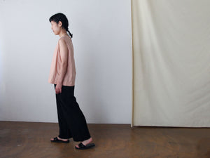 ヂェン先生の日常着　ストレートパンツ/スミクロS・M（厚地）