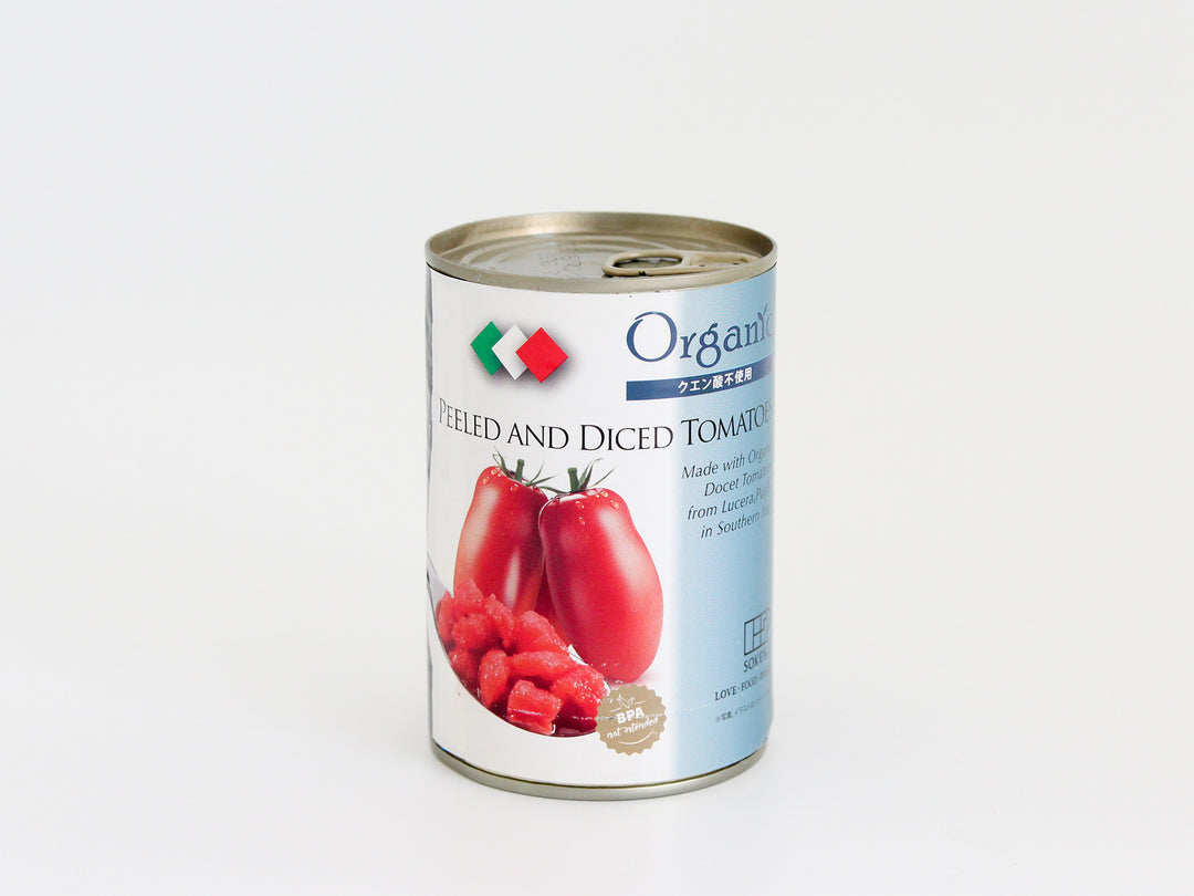 創建社の有機ダイストマト缶400g